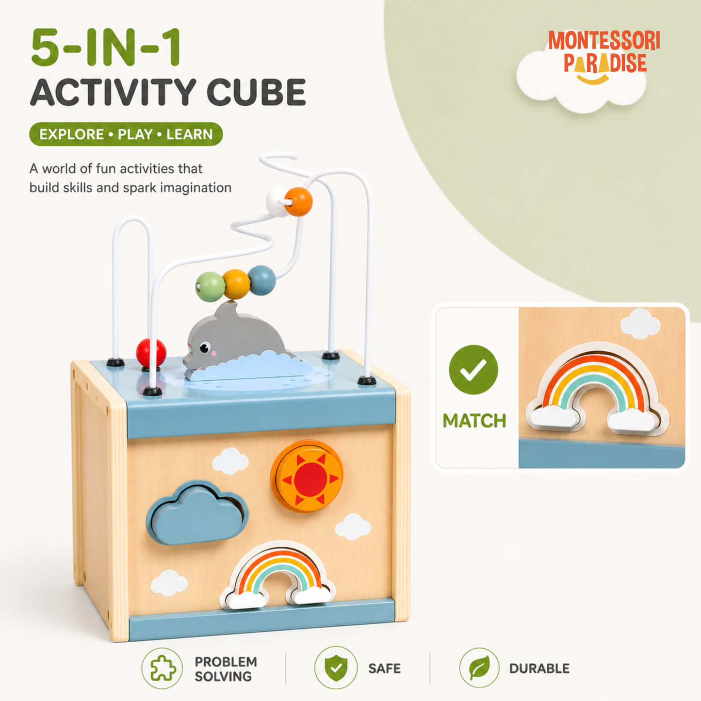 Montessori 5 in 1 Activity Cube
