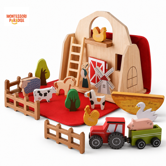 Montessori Wooden Farm