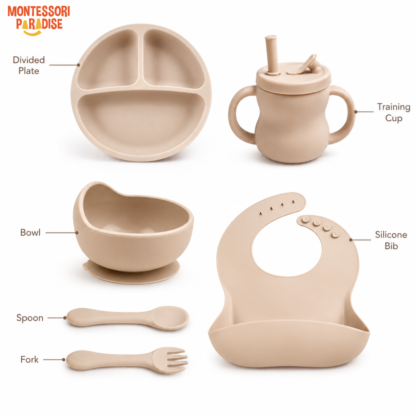 Silicone Baby Feeding Set 6-in-1