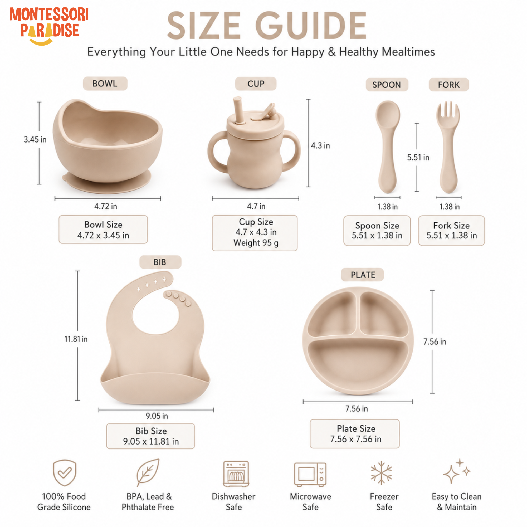 Silicone Baby Feeding Set 6-in-1