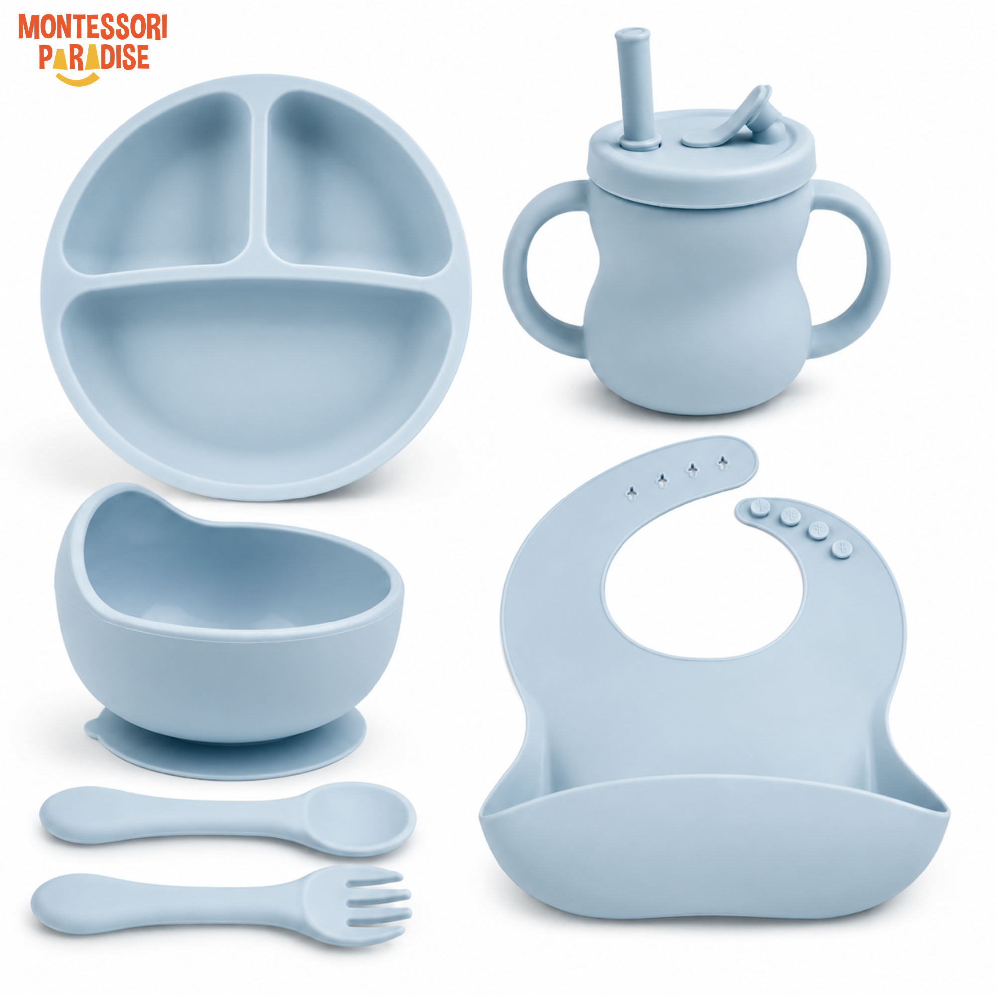 Silicone Baby Feeding Set 6-in-1