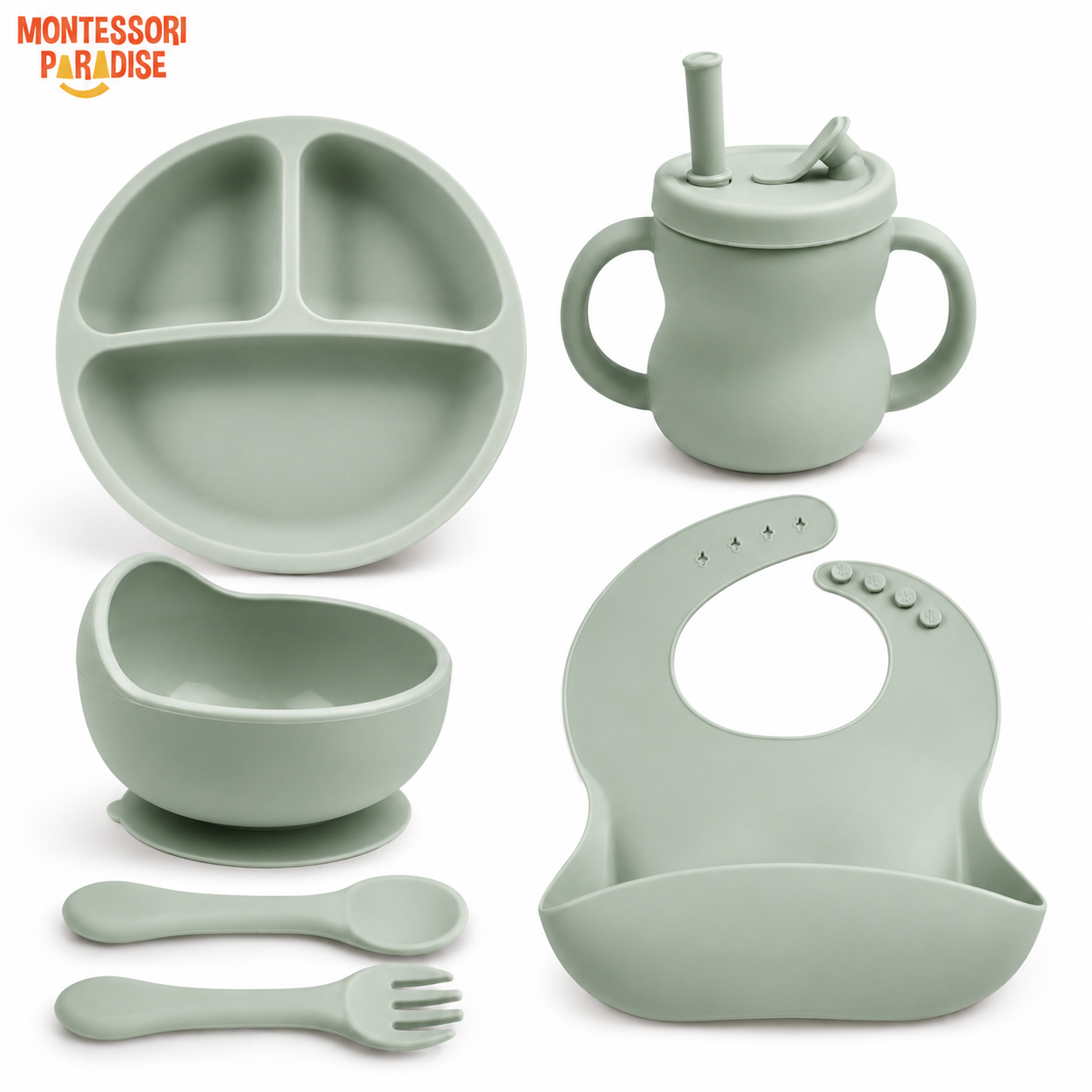 Silicone Baby Feeding Set 6-in-1