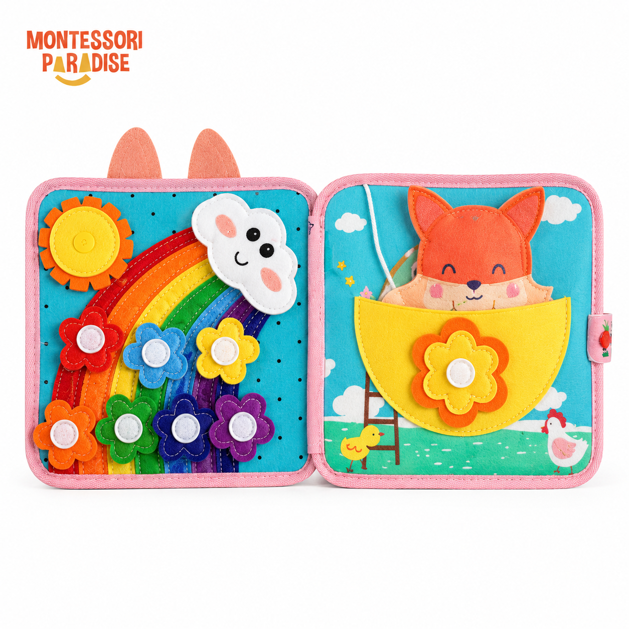 Montessori Pink Rabbit Busy Book