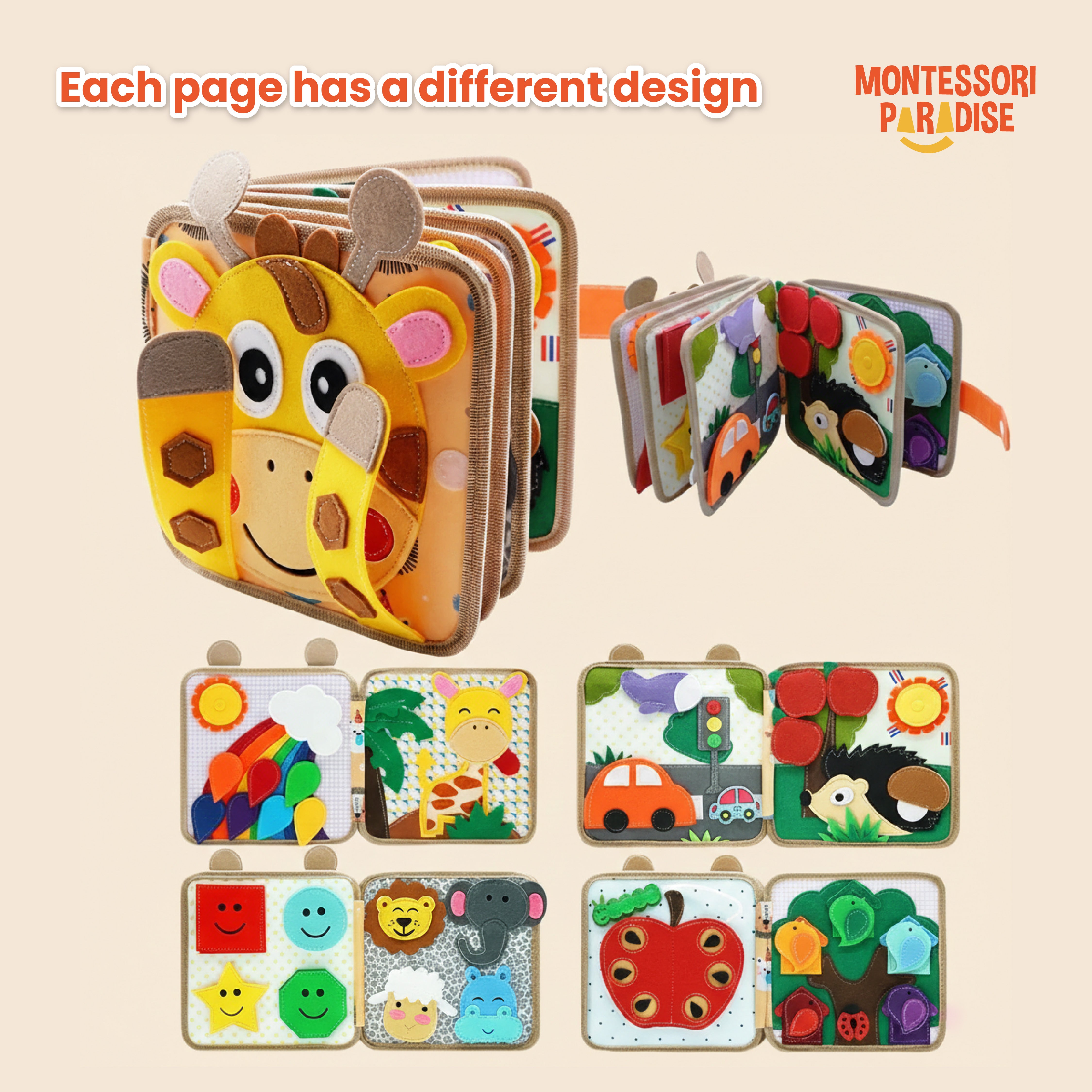 Montessori Giraffe Busy Book