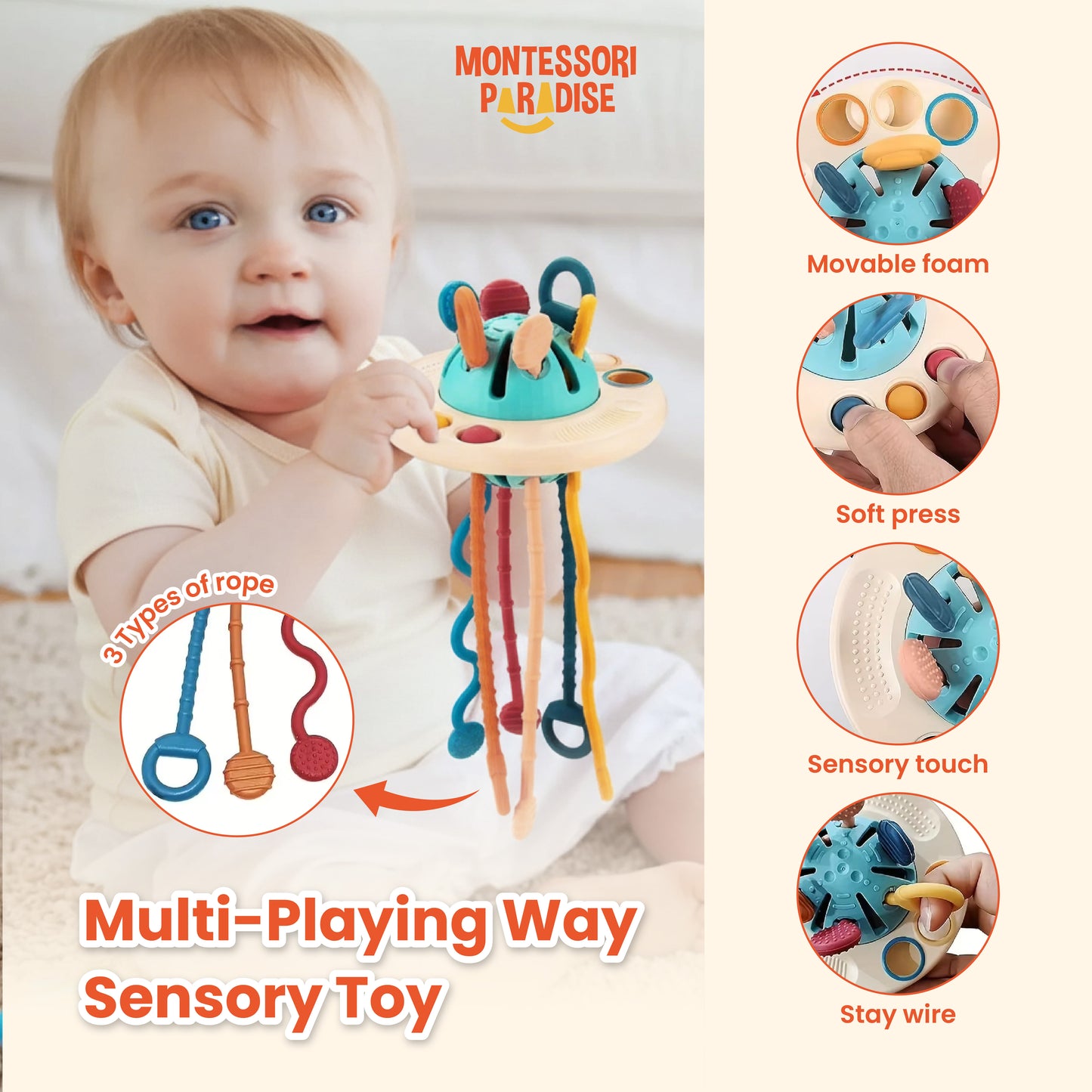 Montessori Sensory Pull Toy
